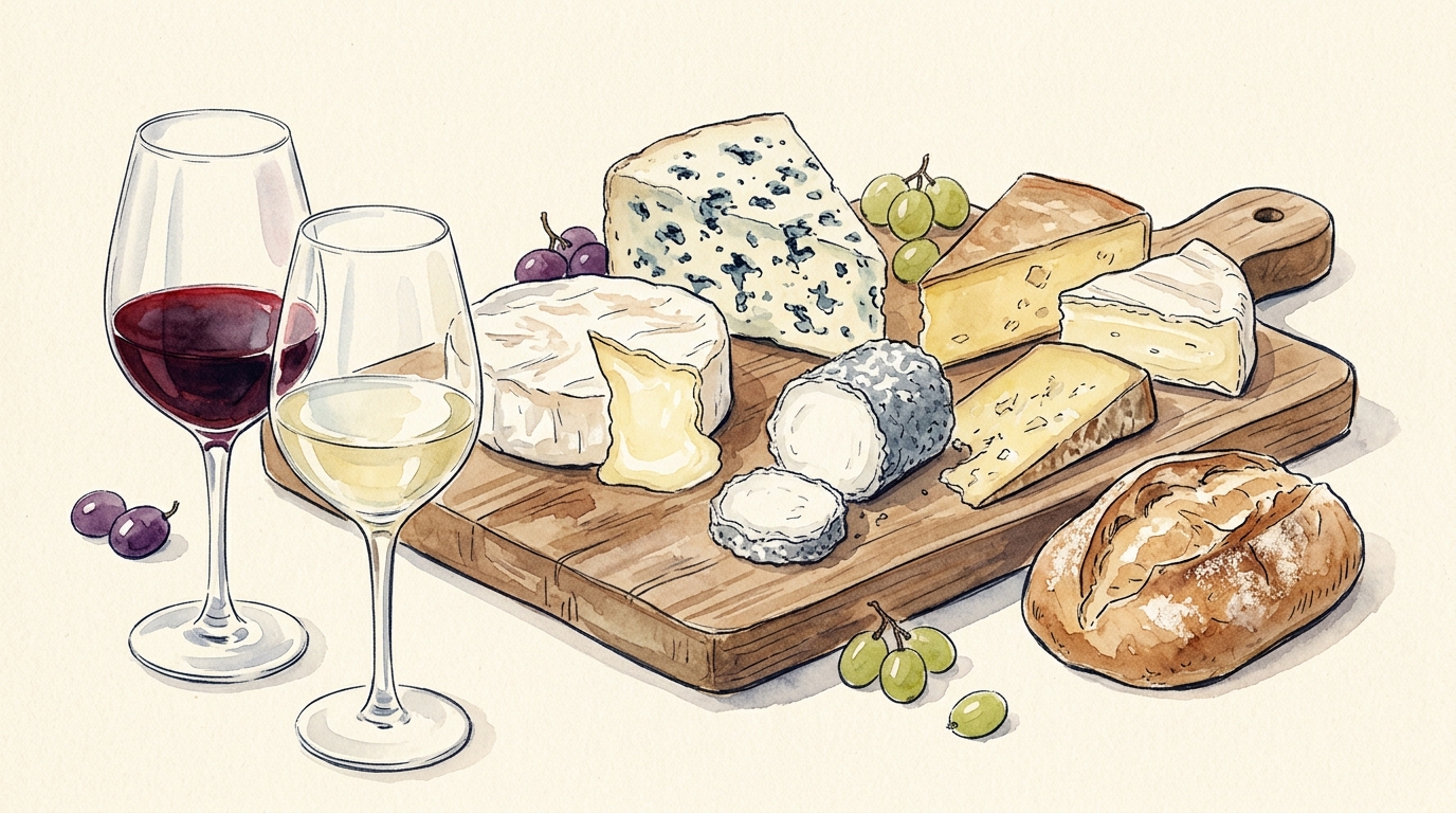 Les types de fromages français — et le bon vin pour chacun