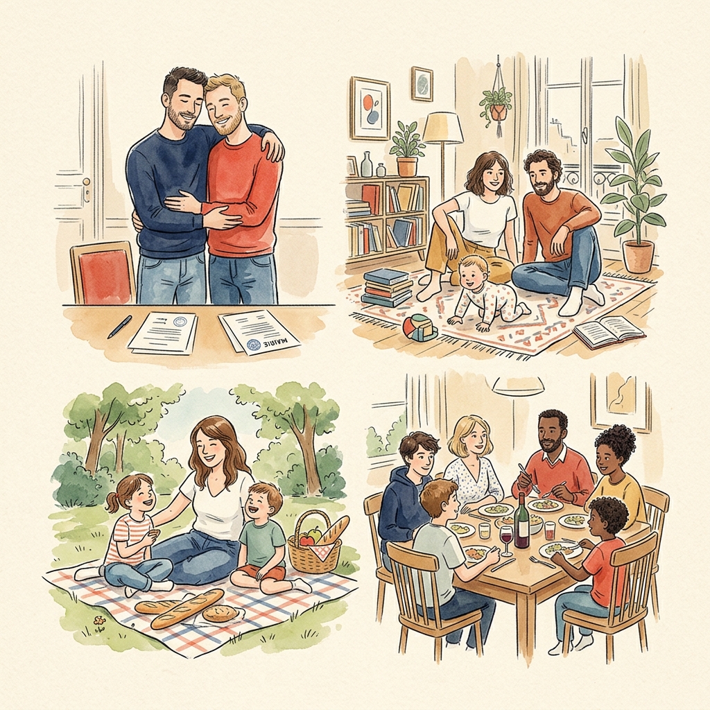 Aquarelle — couples français en 2026