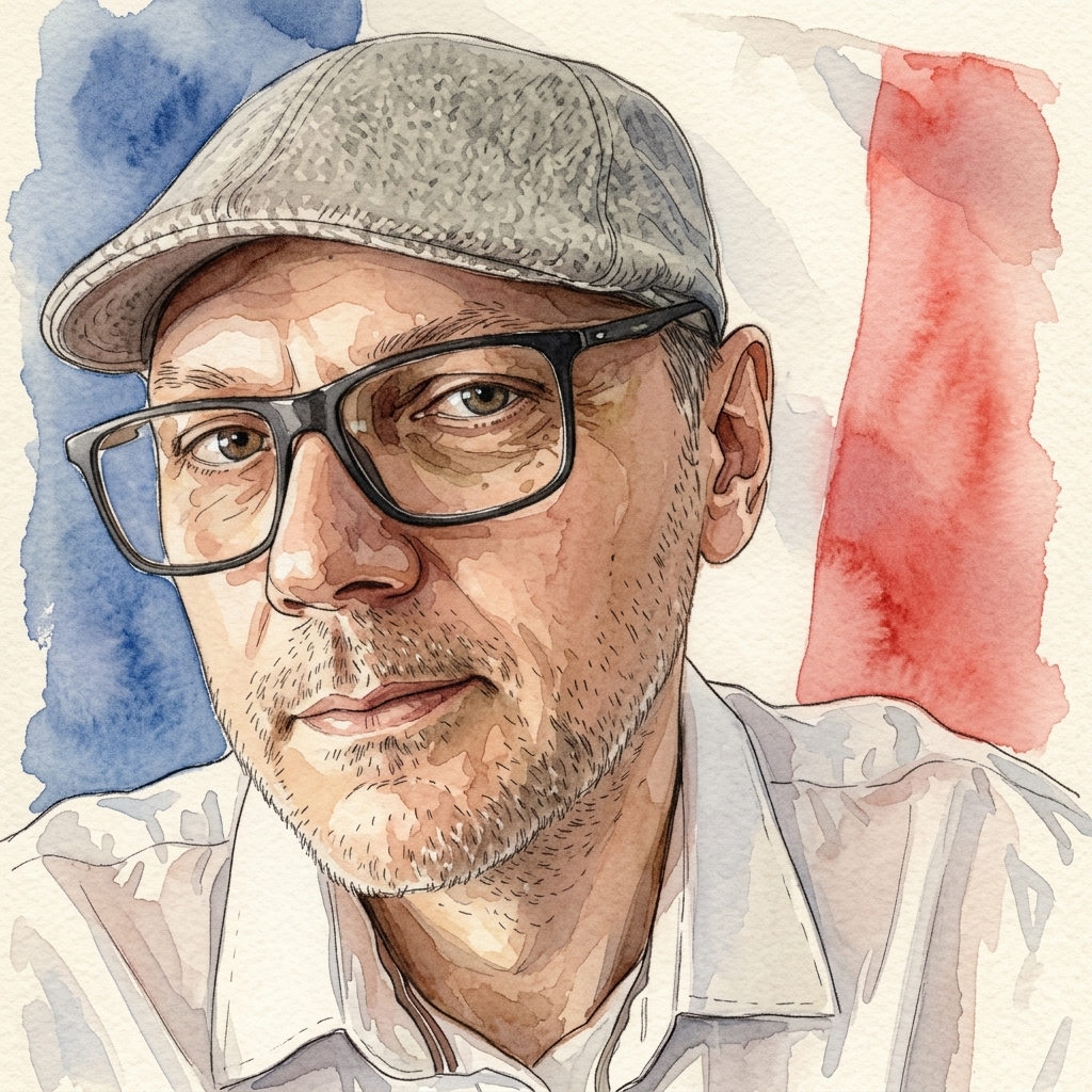 Le Prof Lionel — aquarelle éditoriale