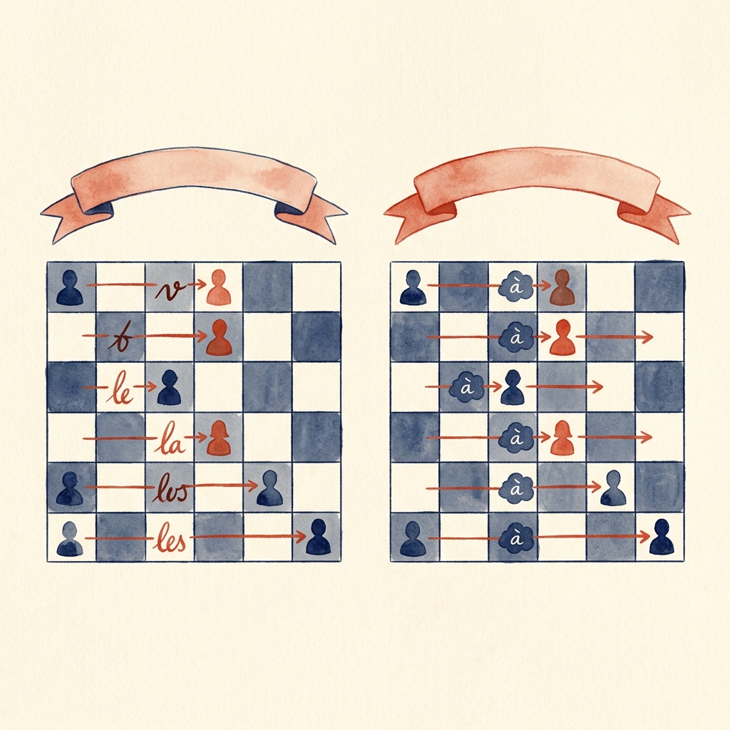 Aquarelle — diagramme COD vs COI