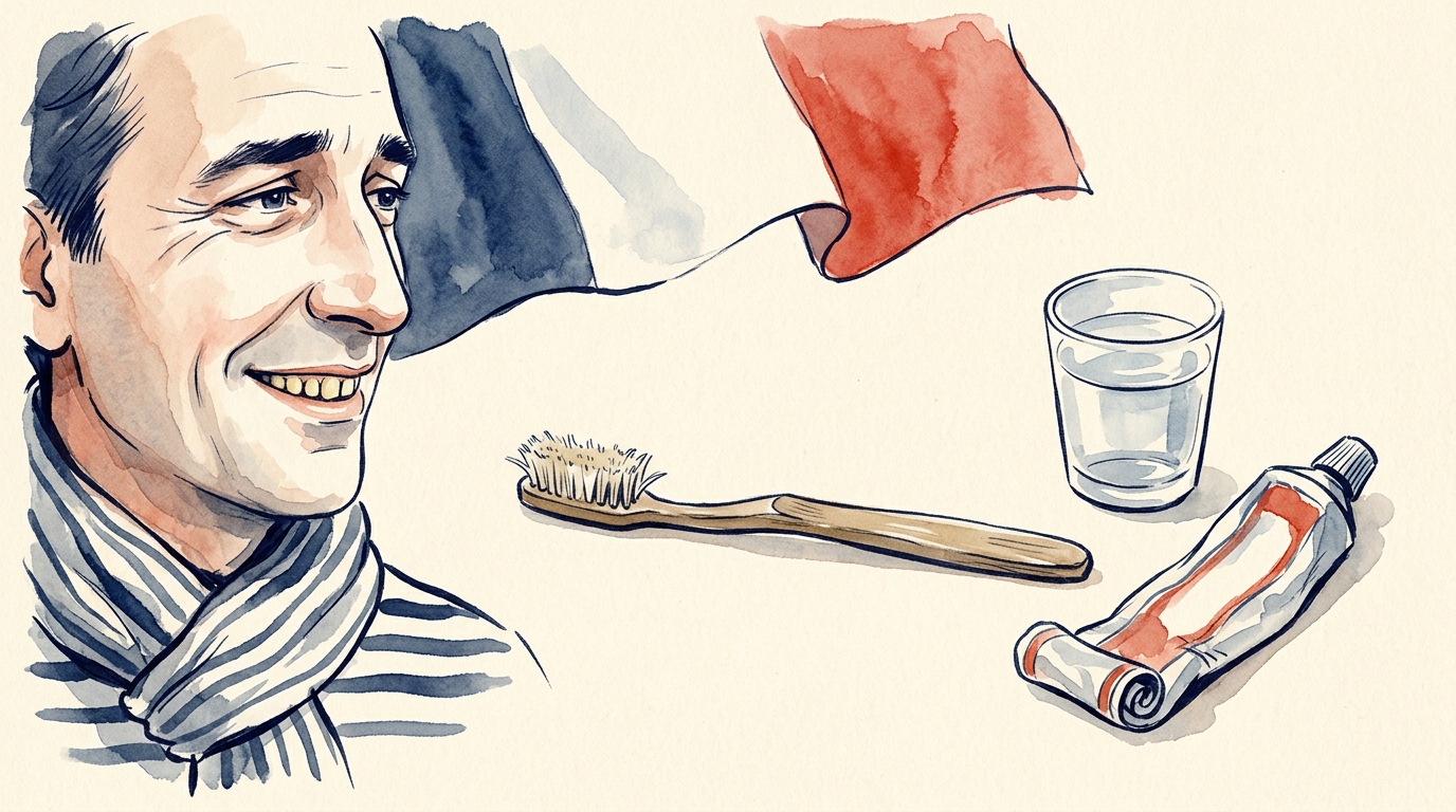 Aquarelle — Hygiène dentaire à la française